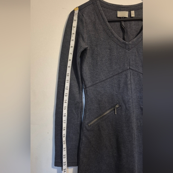 Athleta Dark Gray Long Sleeve Dress - Picture 4 of 6